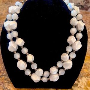 White beaded necklace